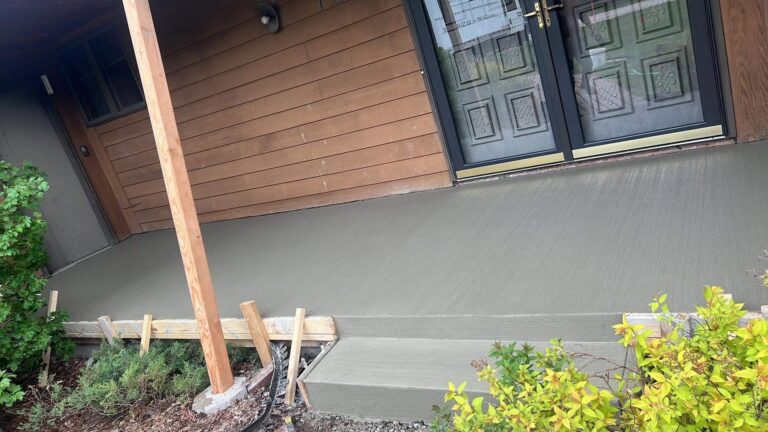 New porch cap with steps installed on an Appleton, WI home (photo 2)