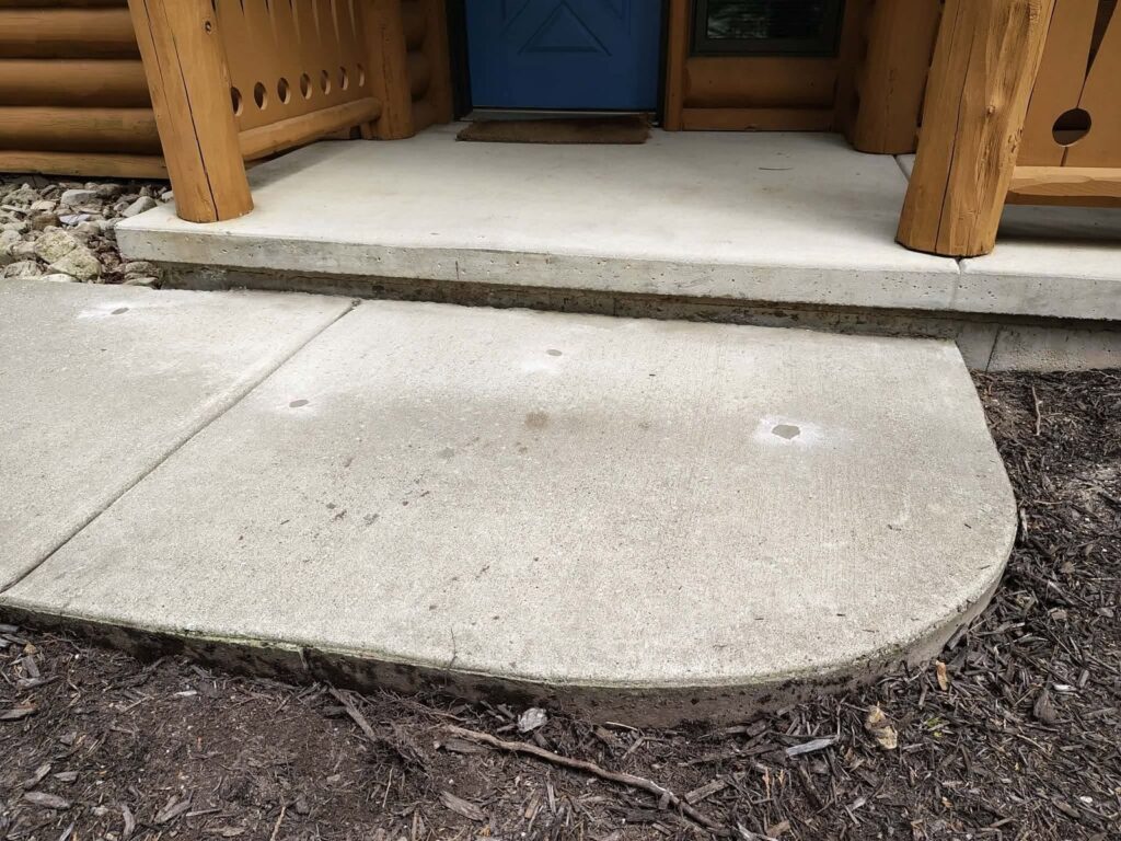 Concrete leveling project at a Fish Creek, Door County resort (photo 1)
